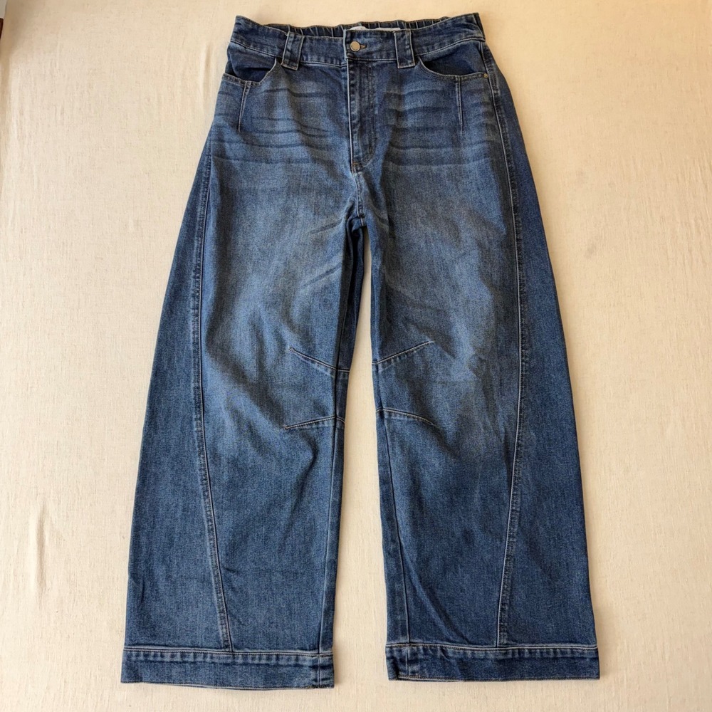 High Rise Wide Leg Barrel Jeans Tinseltown Size 15 Blue Denim